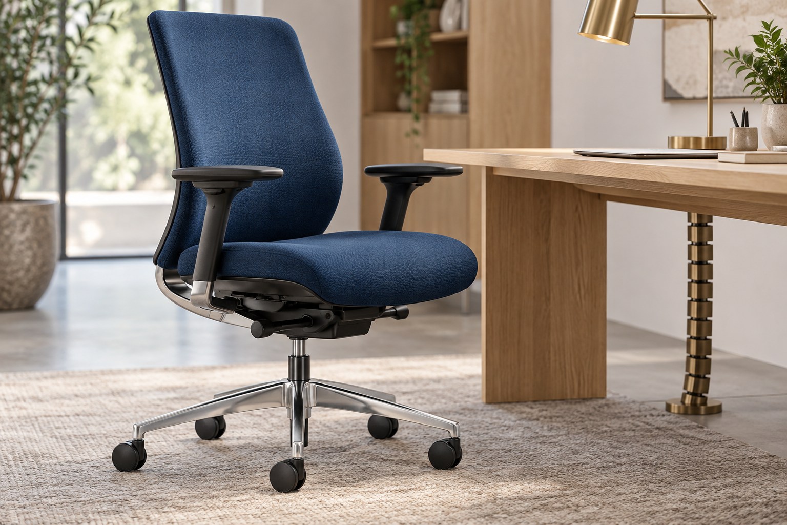 Fauteuil ergonomique bleu - CAP OFFICE